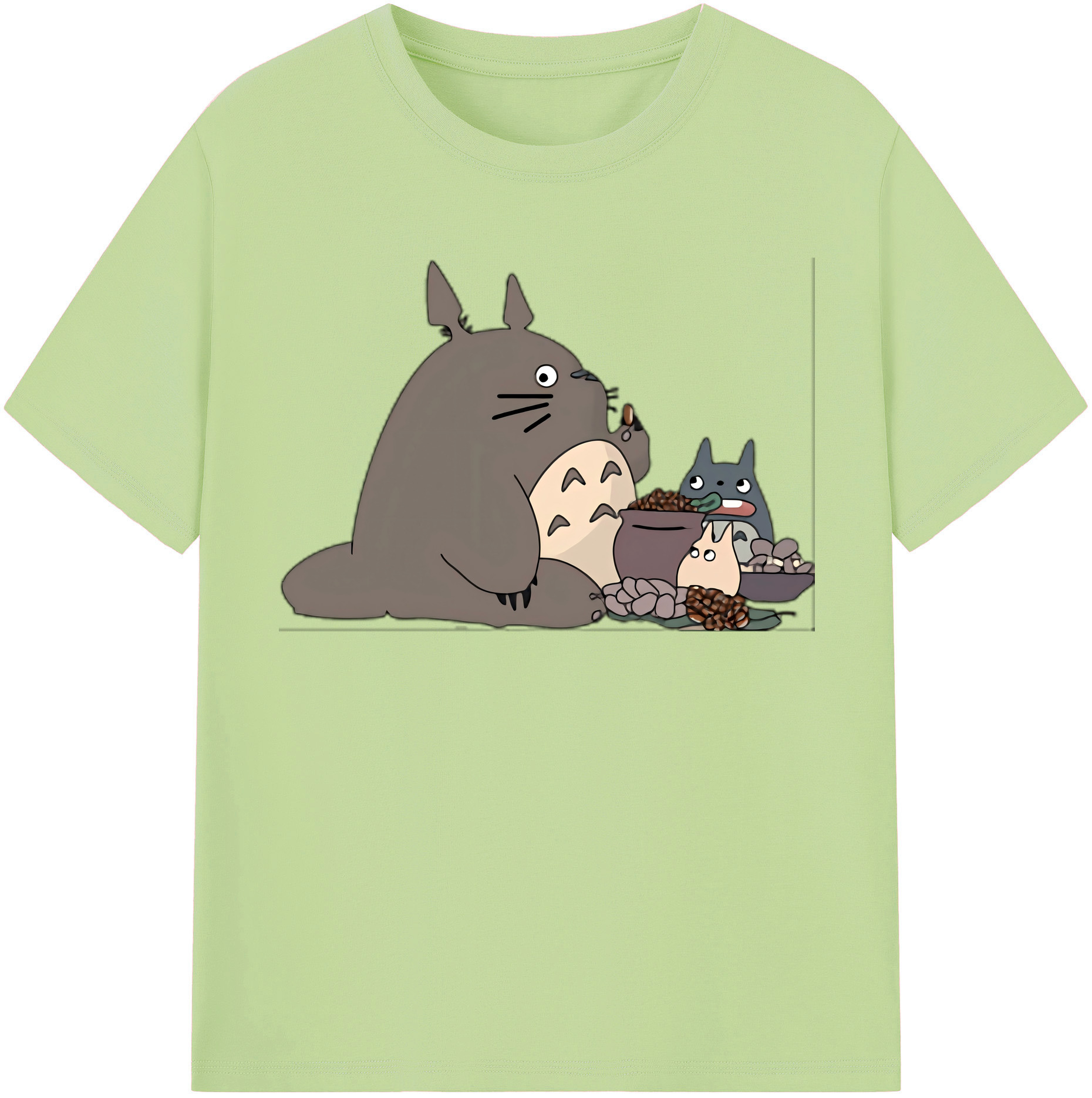 （画像用） となりのトトロ 草壁メイ 草壁サツキ My Neighbor Totoro Satsuki Kusakabe Mei Kusakabe 綿100％半袖Tシャツ（フロントプリント）
